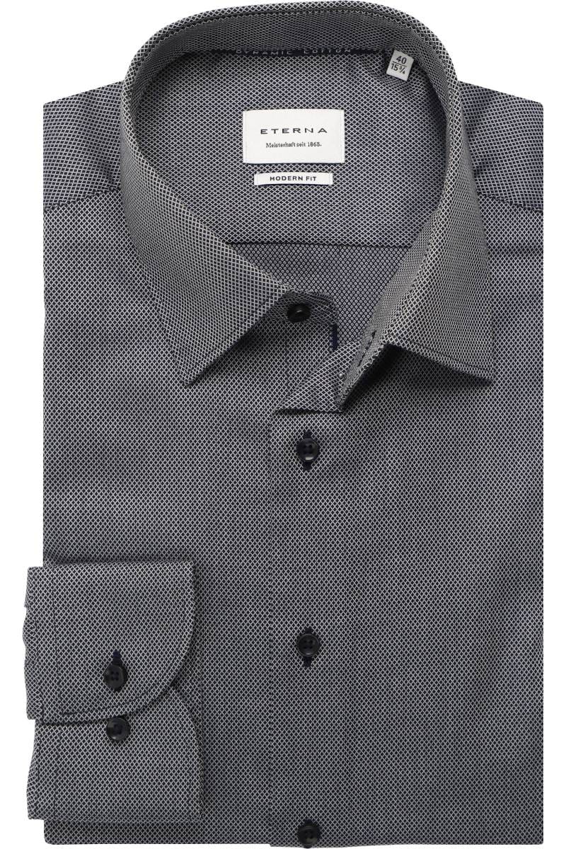 ETERNA Dynamic Cotton Modern Fit Hemd blau, Strukturiert