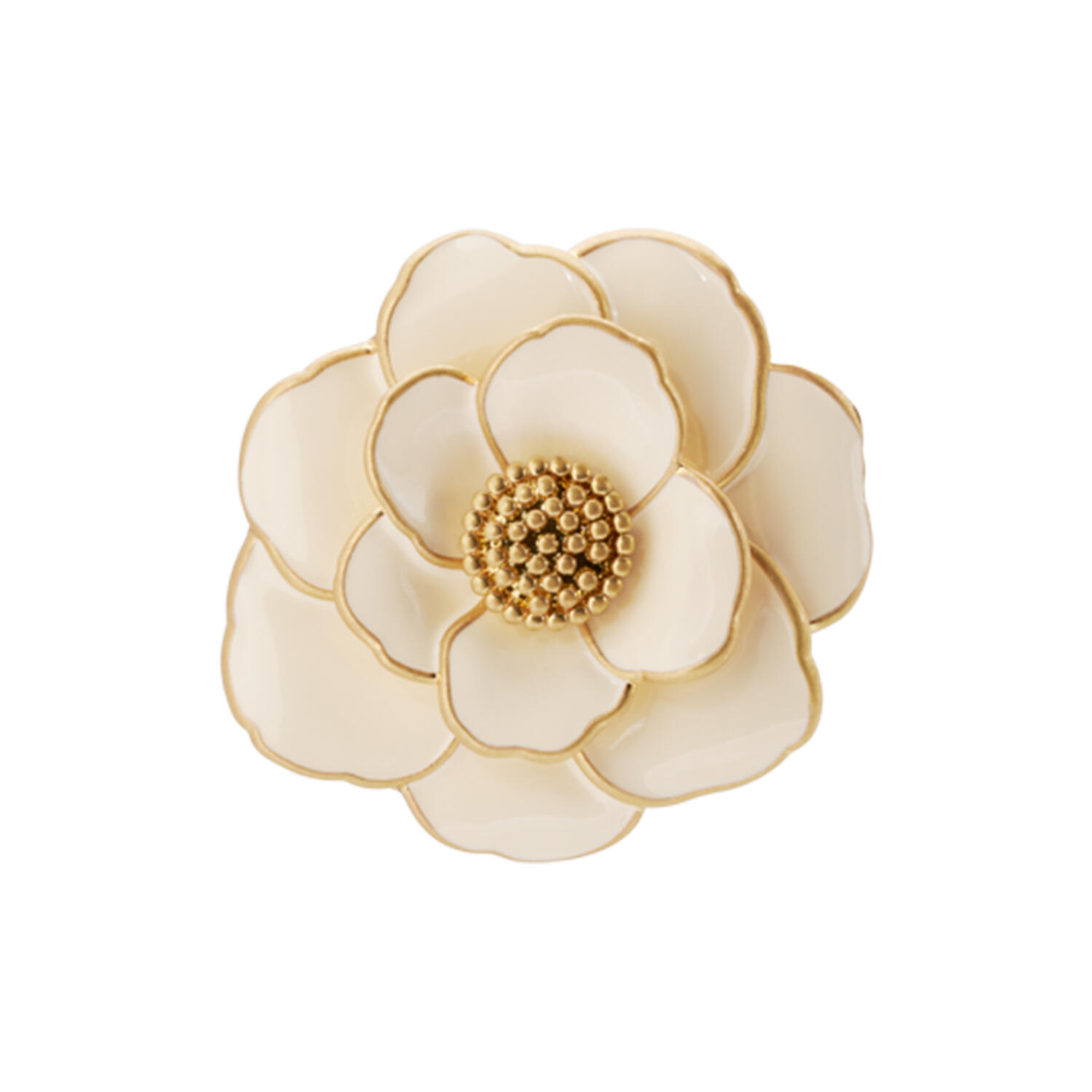 PEONY flower pendant small, sand white