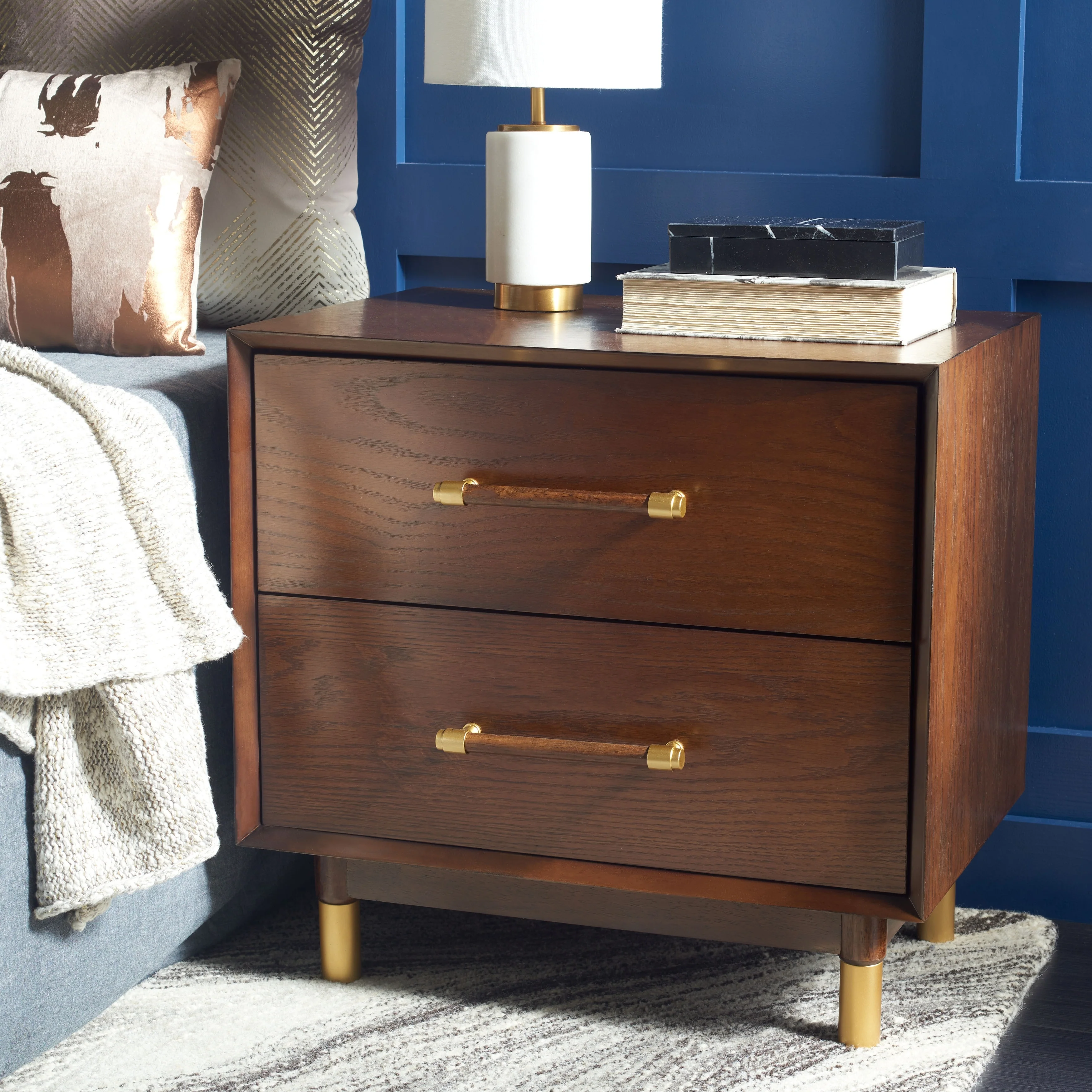 SAFAVIEH Dasia 2-Drawer Accent Table Nightstand