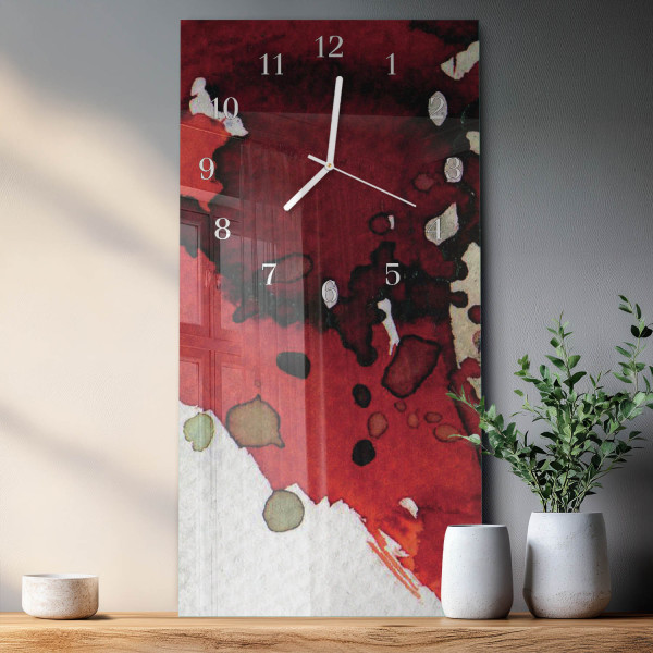 Artystyczny zegar 30x60 Plamy dekoracyjny na ścianę