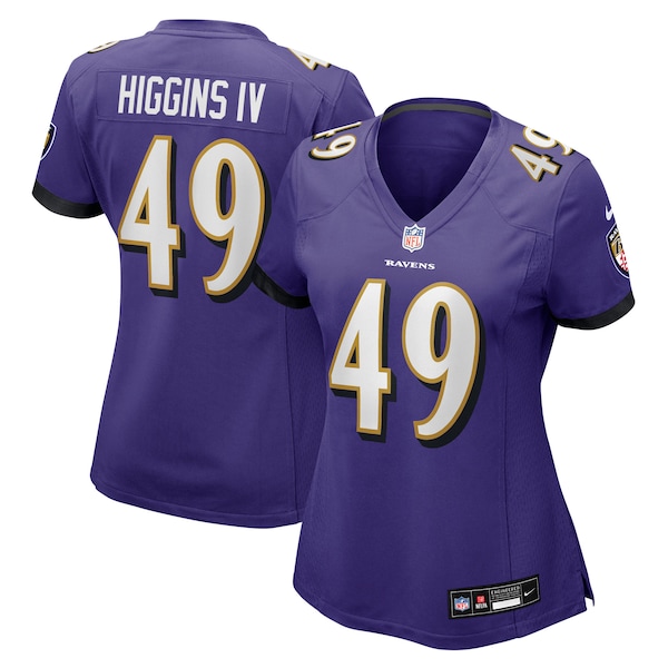 Jay Higgins IV Baltimore Ravens Nike Women's Team Game Jersey -  Purple