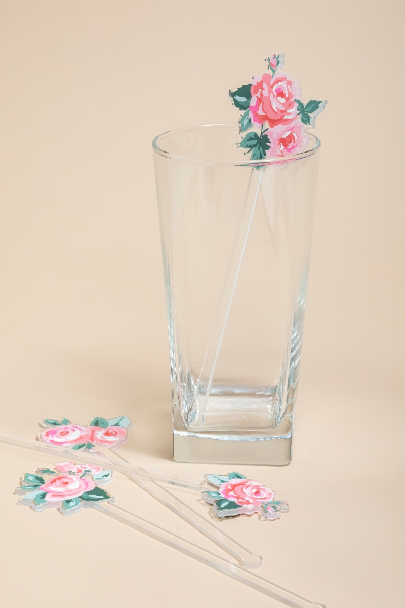 Rose Blossom Stir Stick Set