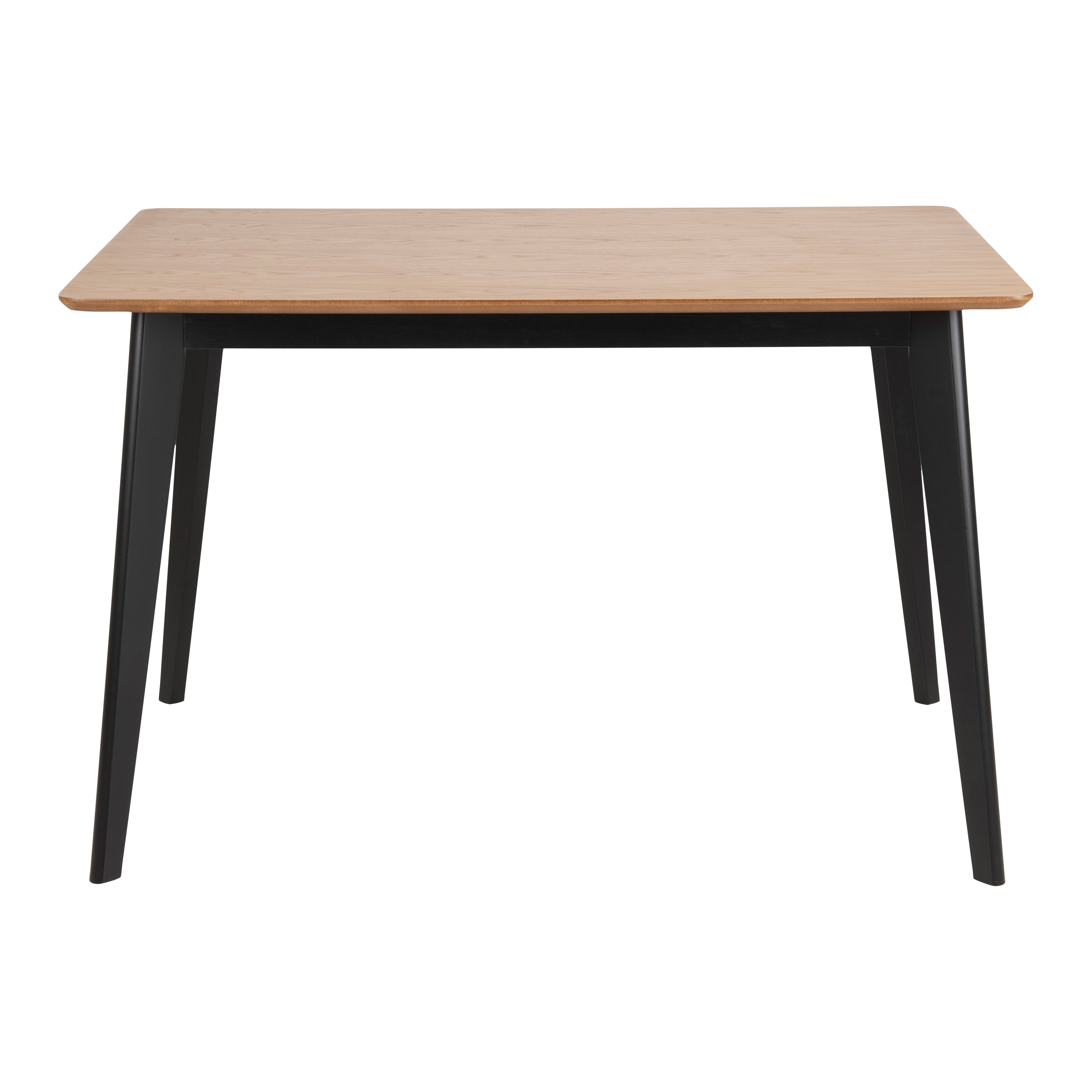 by fonQ basic Crow Eettafel - 120 x 80 cm - Eiken / Zwart