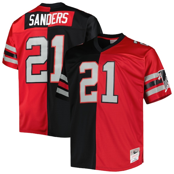 Deion Sanders Atlanta Falcons Big & Tall Split Legacy Retired Player Replica Jersey - Black/Red