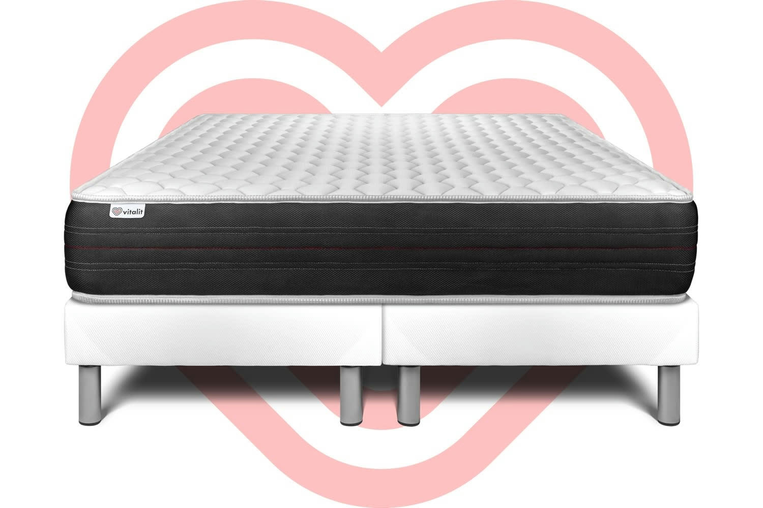 VITALSPRING - Ensemble Ressorts  180x200cm Gris
