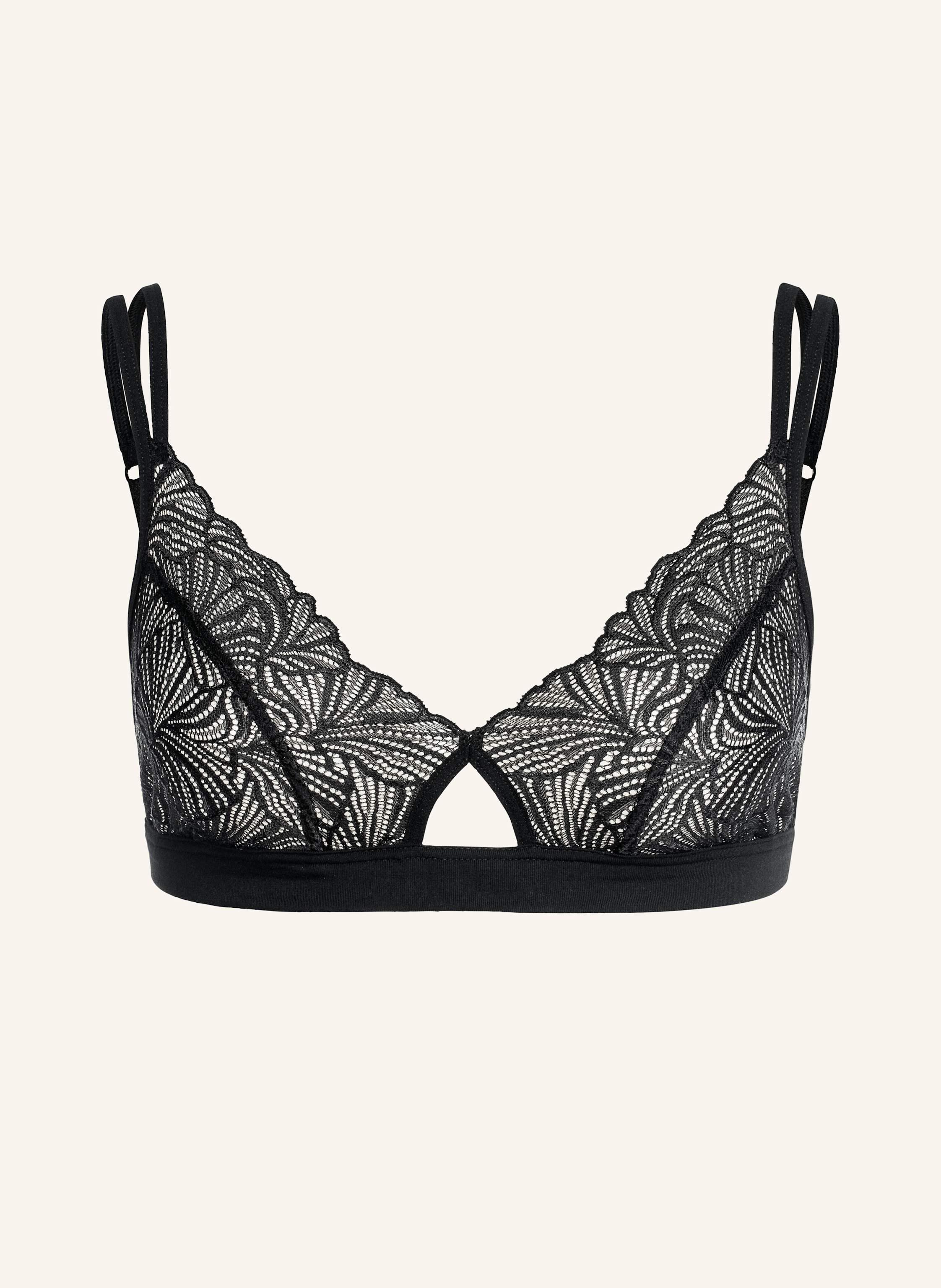 erlich textil Fluid Lace Spitzen bügelloser Cut-Out BH mit Polyamid - verstellbare Träger