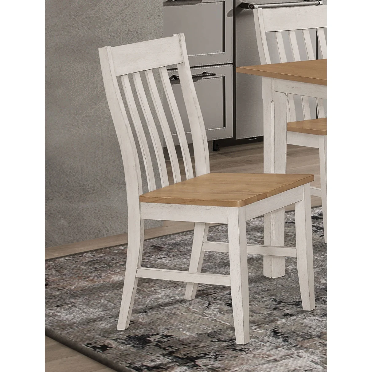 Kirby Rustic Off White Wood Dining Side Chair (Set of 2)