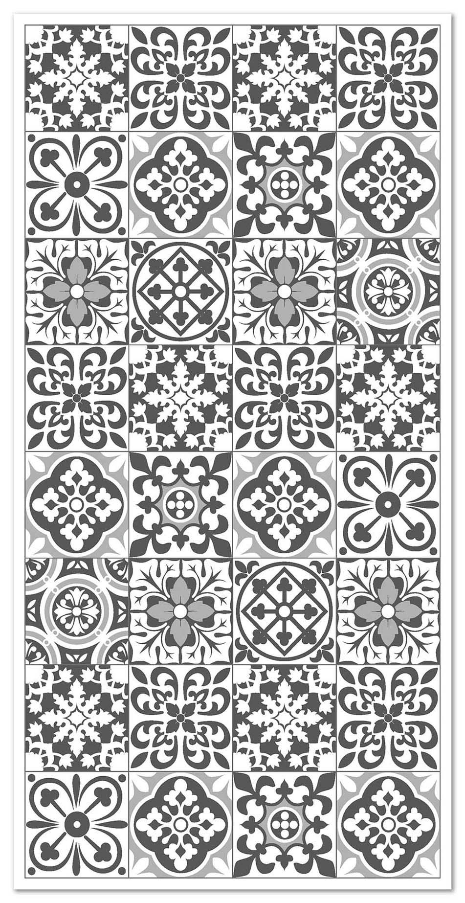 - Tapis vinyle carreaux ciments triana gris 200x250cm