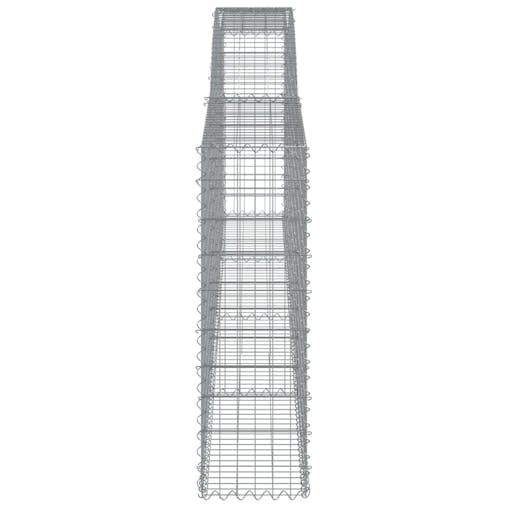 NNEVL Arched Gabion Baskets 2 pcs 400x30x100/120 cm Galvanised Iron