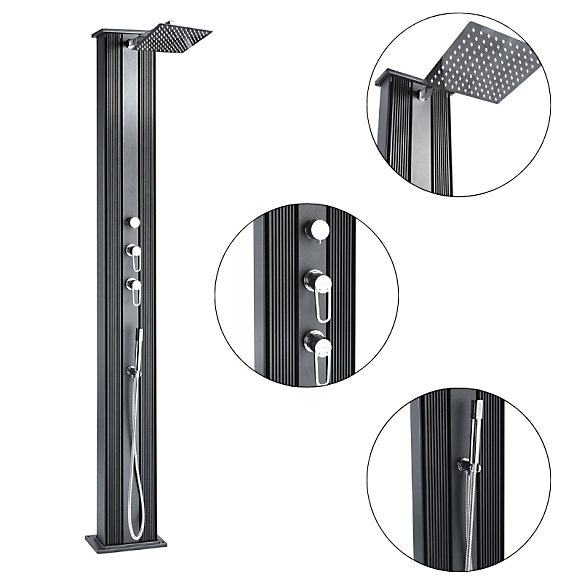 Douche Formidra hybride Dada Straight 40 L Dada Più Gris anodisé / Bois