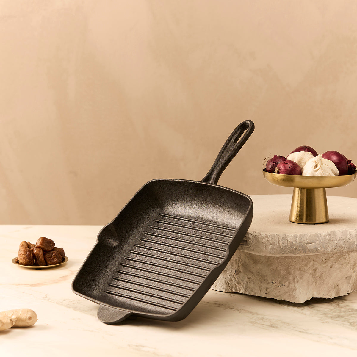Byron gietijzeren grillpan vierkant 28 CM