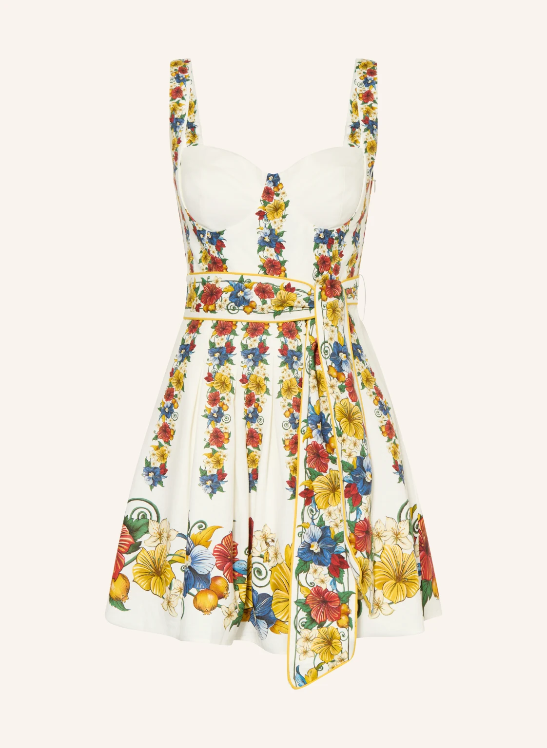 FARM RIO Kleid TROPI mit Leinen und Plissees