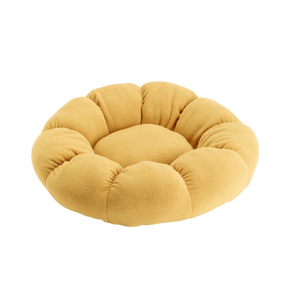 Couchage animal rond tissu marron Ø55x15cm