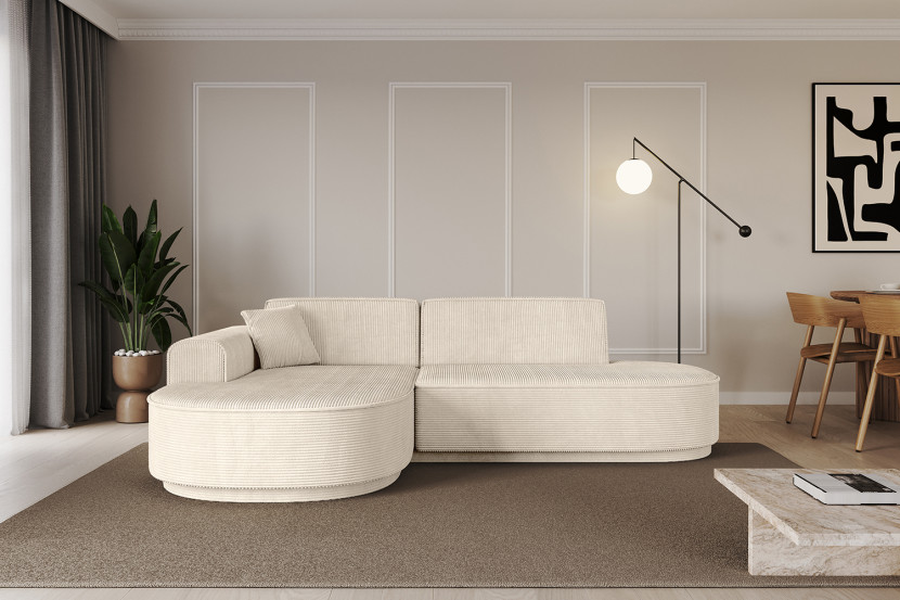 Narożnik lewostronne bez funkcji spania MARI-L1-v3 243x171x83 cm Beżowy