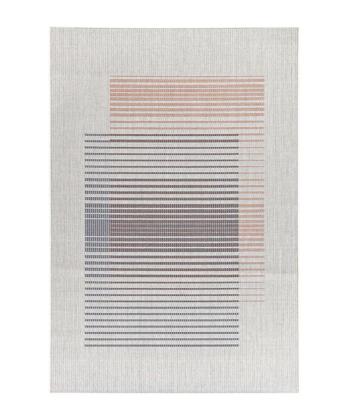 INTERMISION - Tapis intérieur et extérieur rayures graphiques bleu 155x230