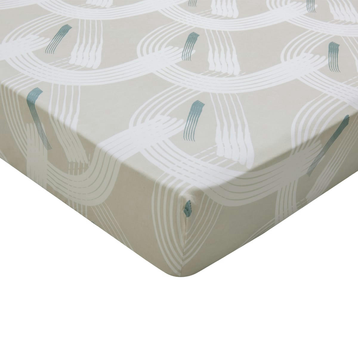 GABIN - Drap housse en coton blanc 160x200