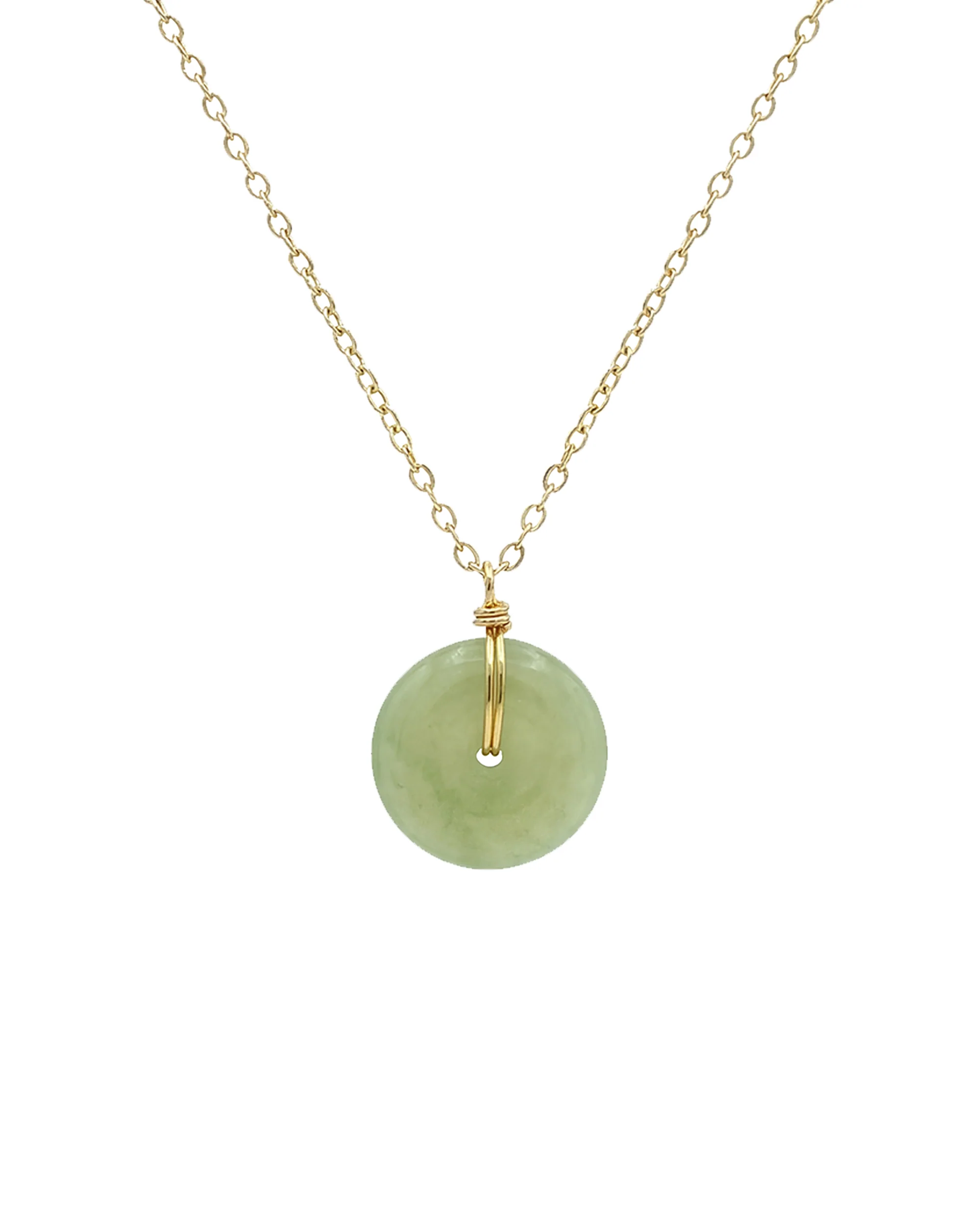 Coin — Green Jade Hollow Necklace