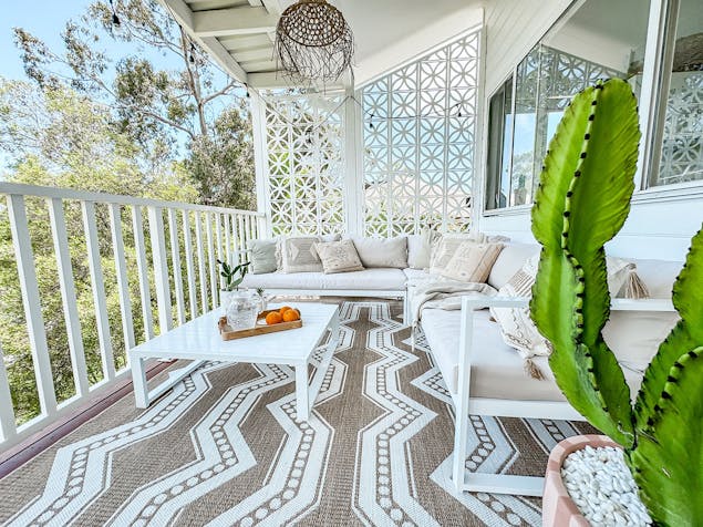 Lora Brown and Ivory Tribal Flatweave Indoor Outdoor Rug