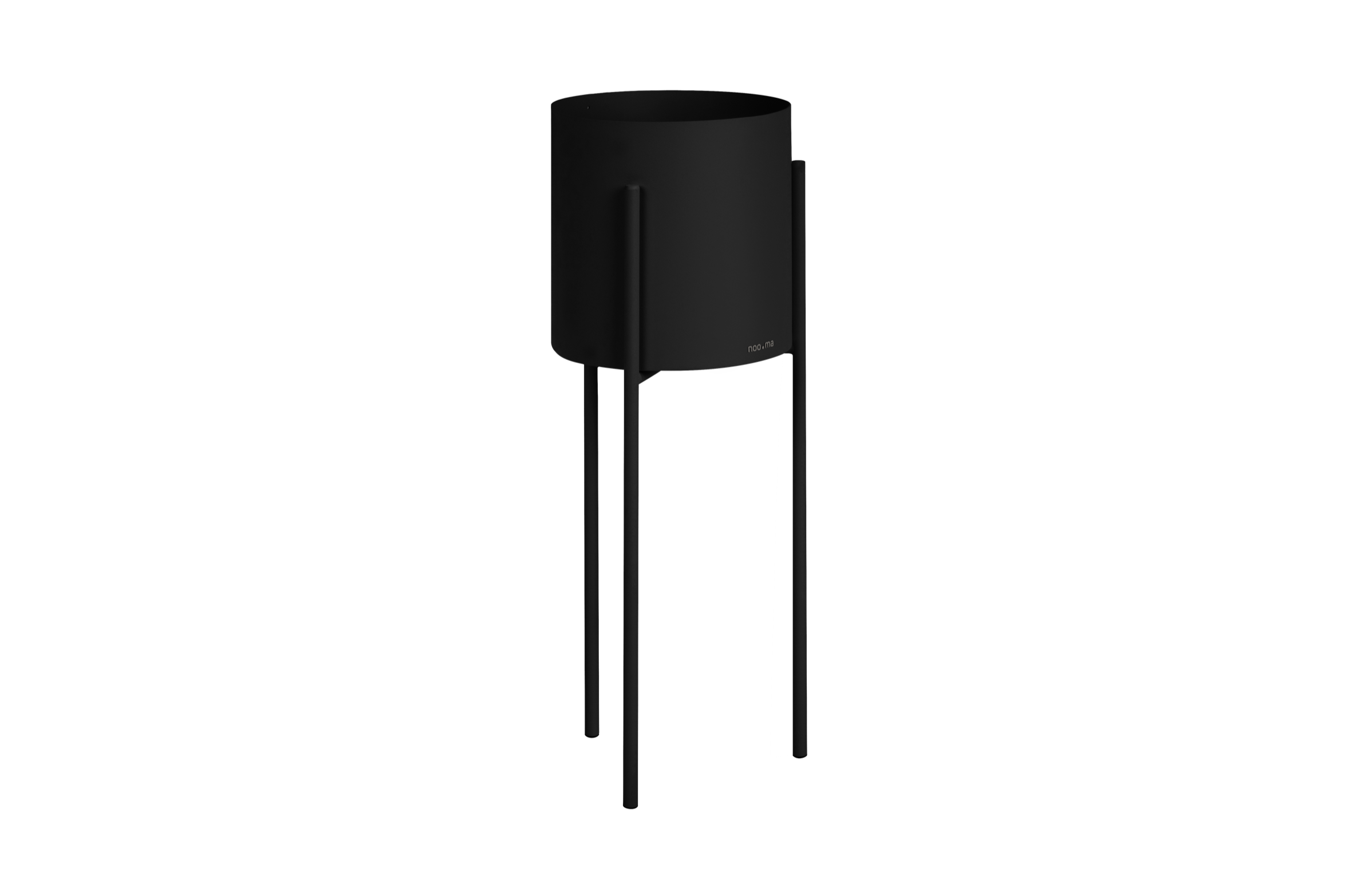 noo.ma MAKI Bloempot - lang - Vulcano Black