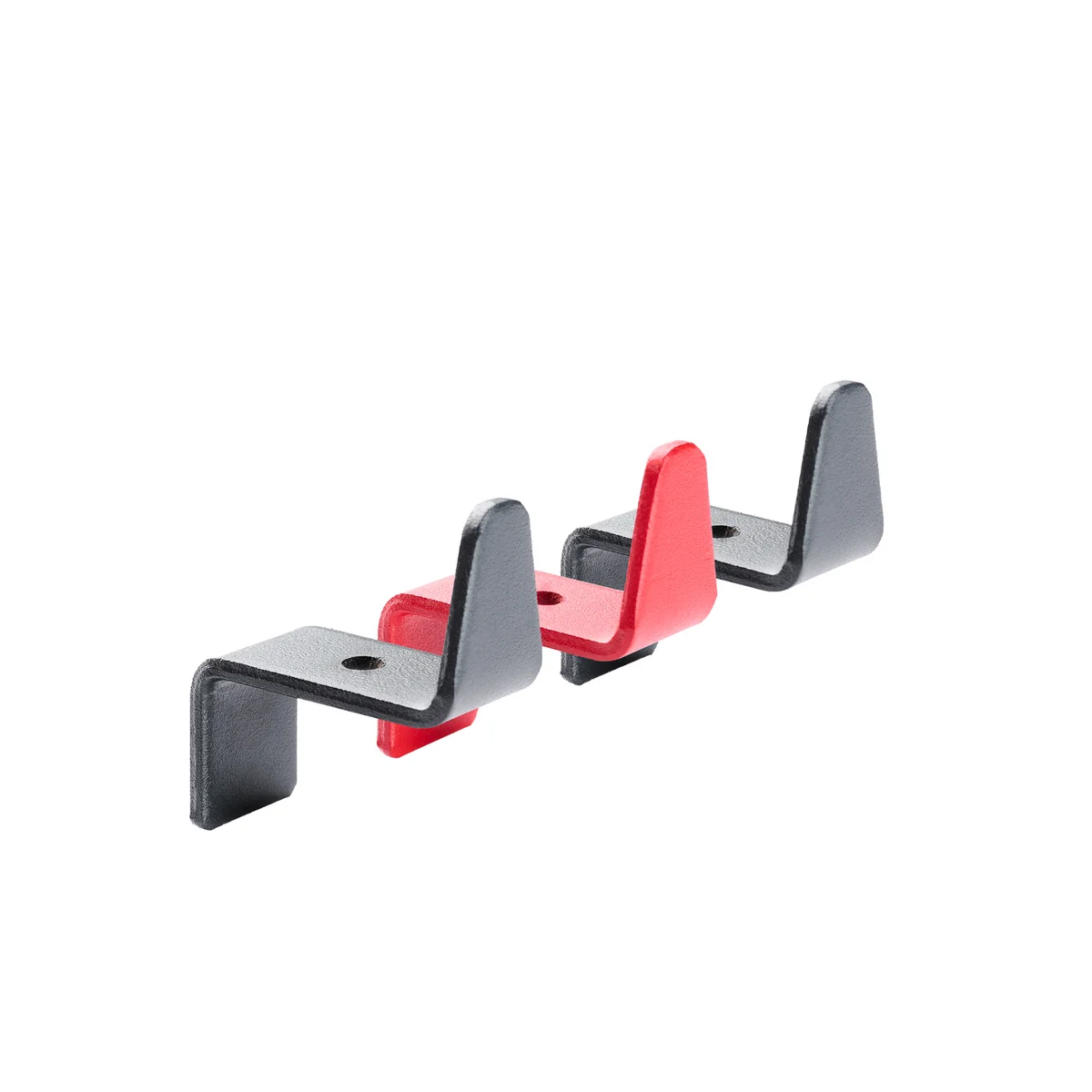 Tojo - Haken für angeber Garderobe, rot / anthrazit (3er-Set)