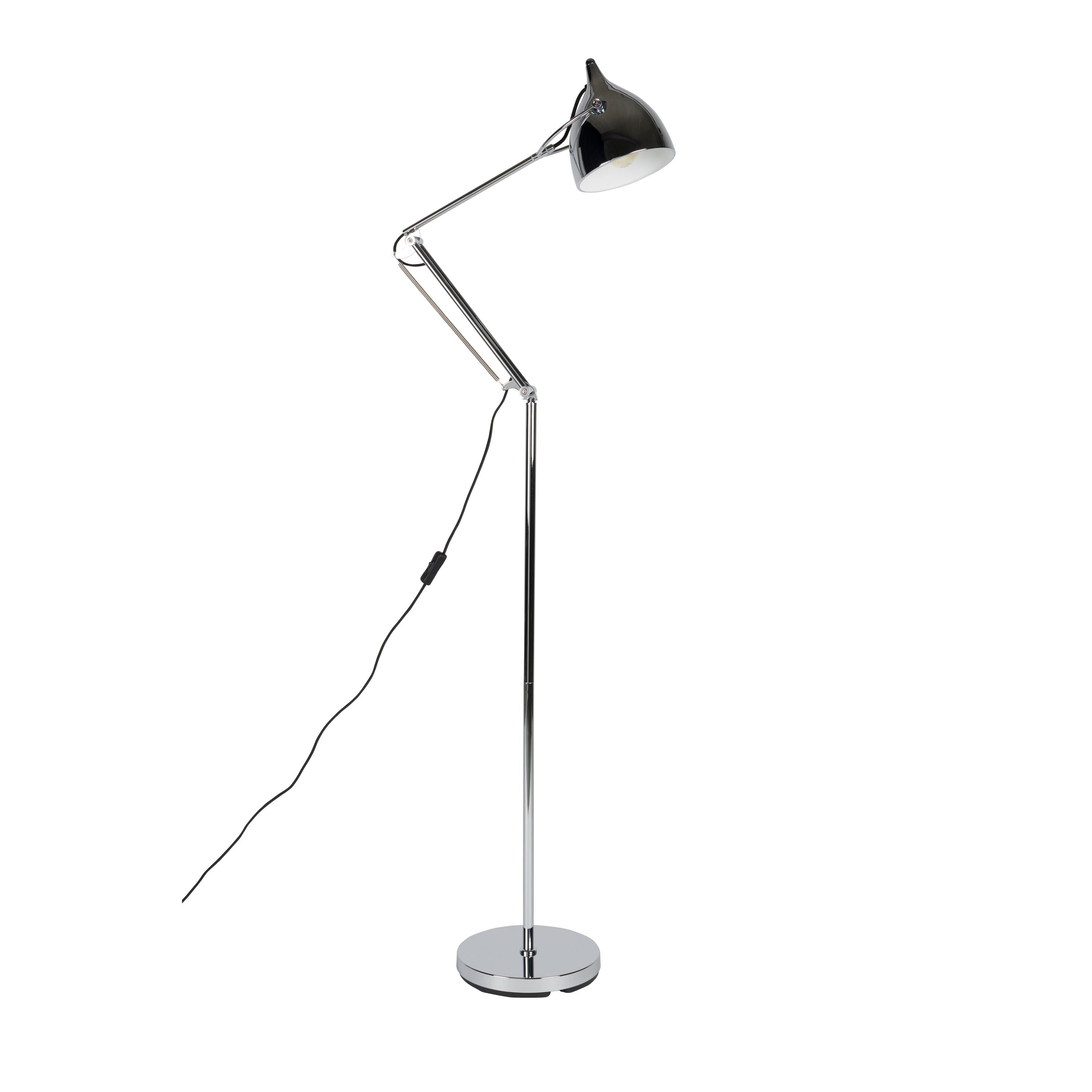 Zuiver Reader Leeslamp/ Vloerlamp Chrome - Zilver