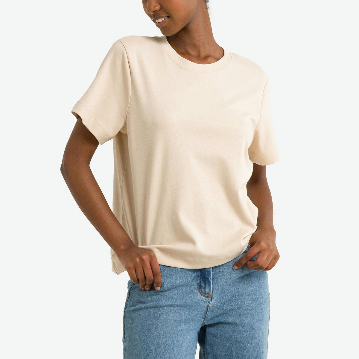 T-shirt encolure ronde, manches courtes