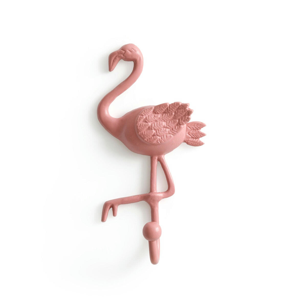 Porte-manteau, patère murale flamand rose, Malou