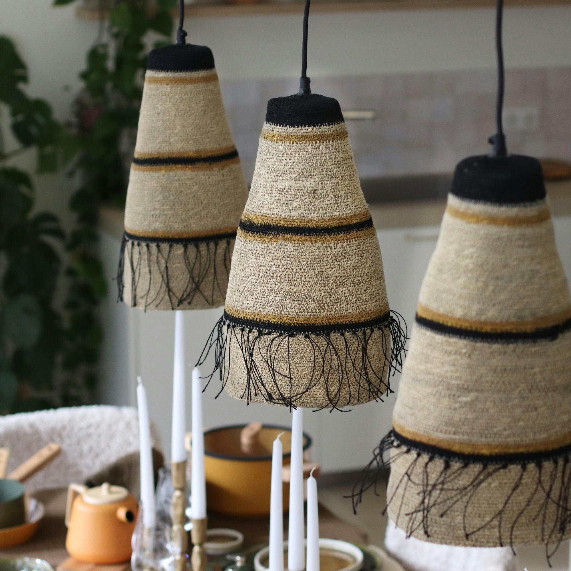 TOBAGO - Suspension en jonc de mer naturel