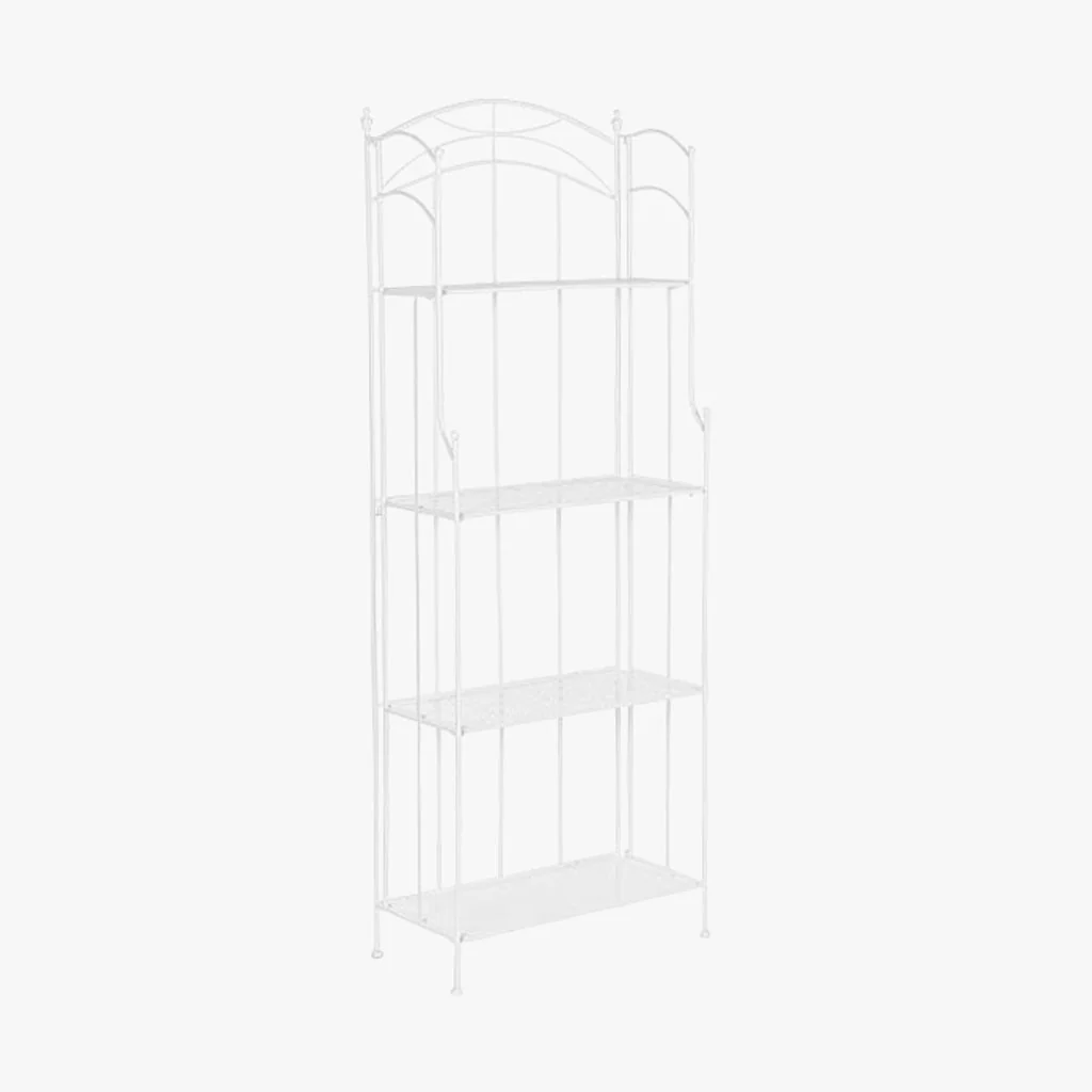 Estante de Ferro com Folhas Branca REVIVAL