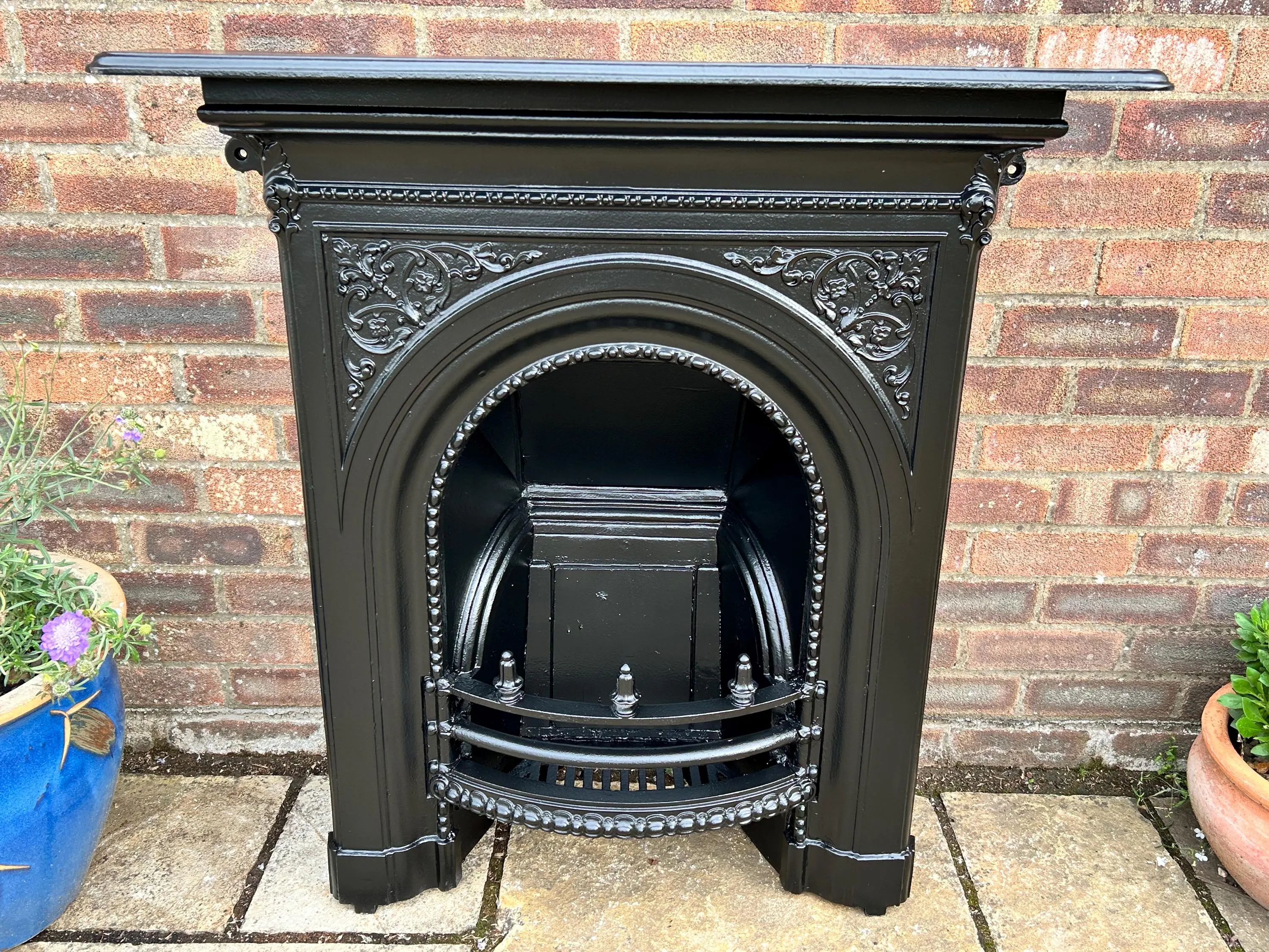 Large Arched cast iron fireplace no 175