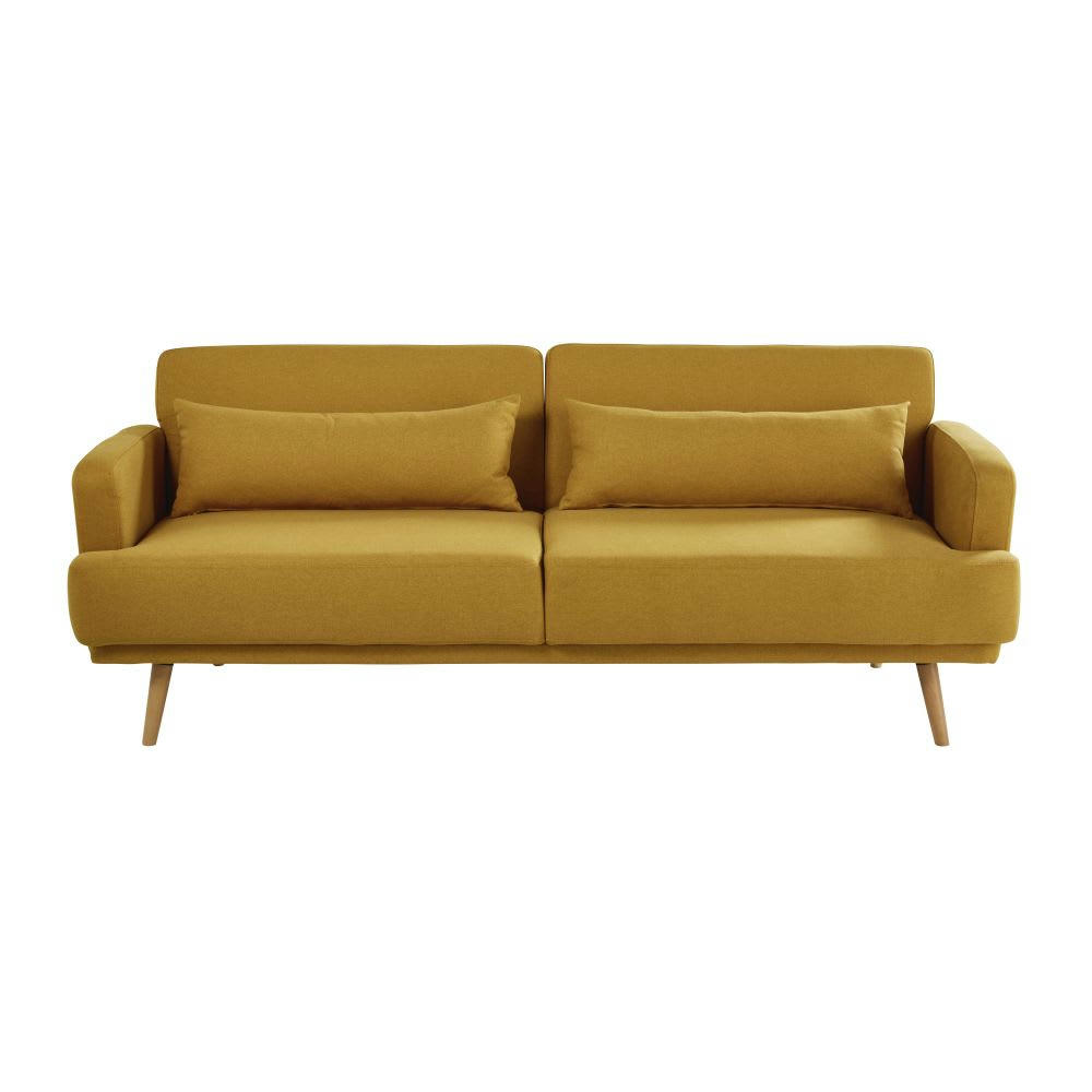 Elvis - Canapé clic-clac 3 places jaune