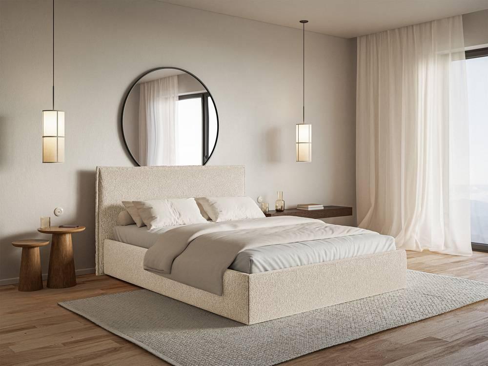 Bedframe Esmay chenille met opbergruimte 180 x 200 cm