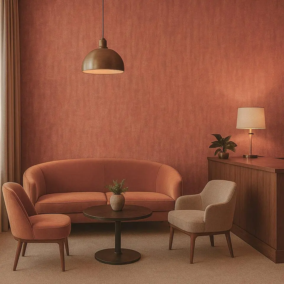 Dutch Wallcoverings Vliesbehang Renaissance basket weave - coral - 10,05m x 53cm