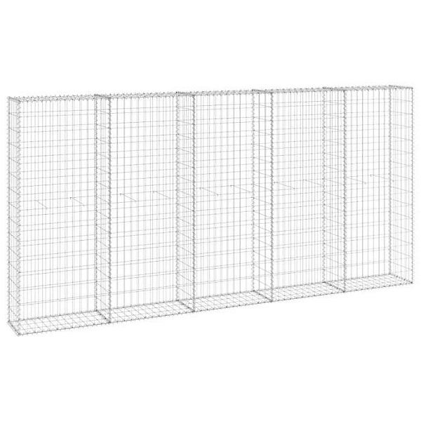 Mur en gabion avec couvercles - VIDAXL - 300x30x150 cm - Acier galvanisé - Grande capacité de charge