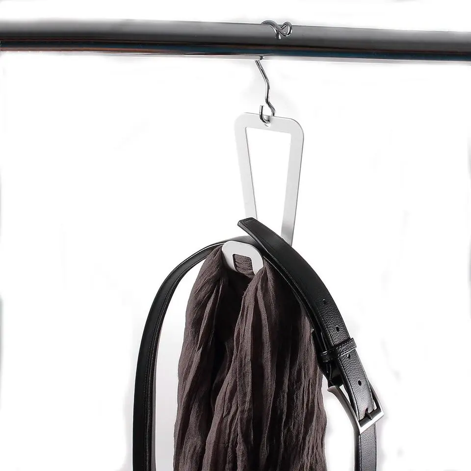 Handtassteun voor deur - Wit - 4,2x7,5x84 cm