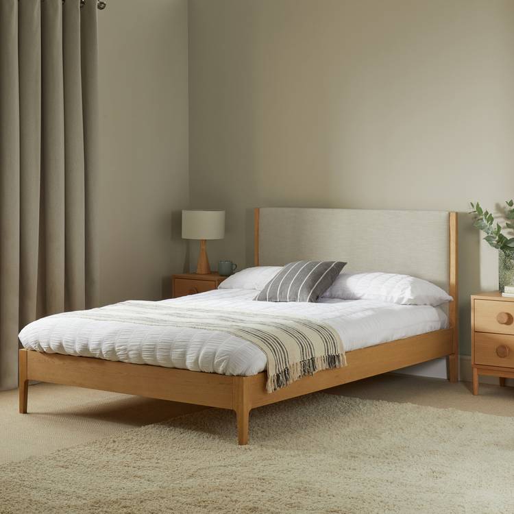 Habitat Loxley Double Wooden Bed Frame - Oak