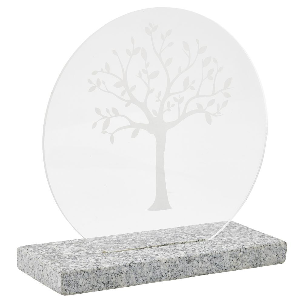 Plaque funéraire arbre de vie 20x8xH22cm