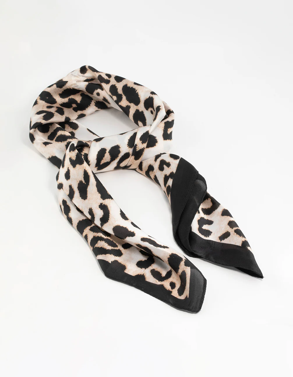 Leopard Fabric Satin Scarf