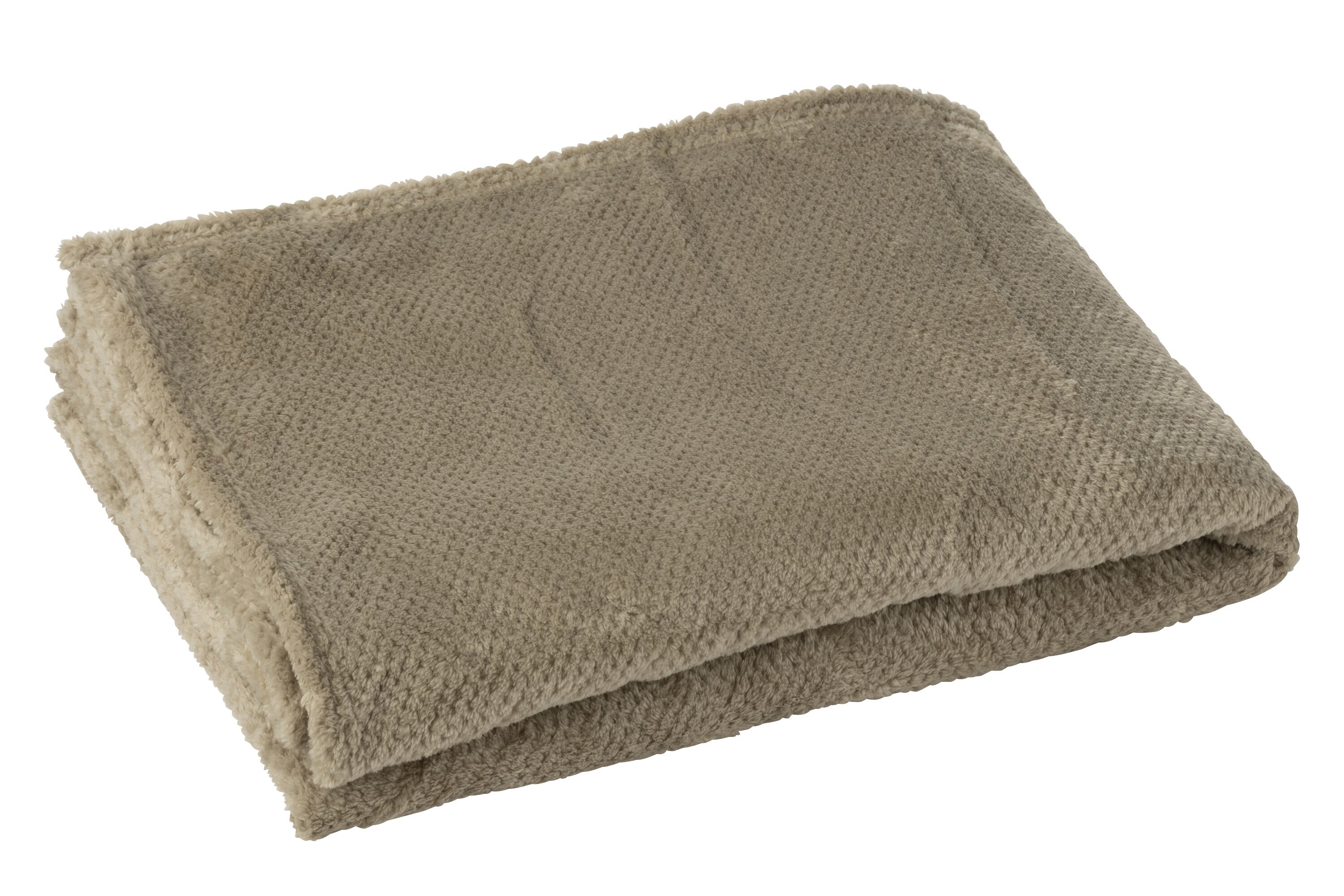 J-Line plaid Snuggle - polyester - grijs