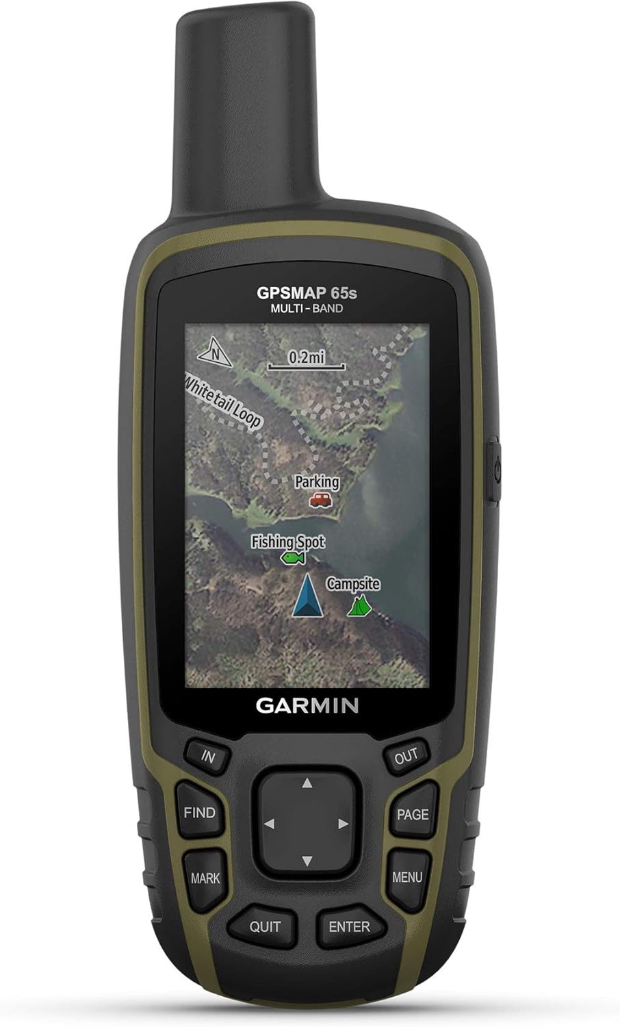 Garmin GPSMAP 65s  Button-Operated Handheld with Altimeter and Compass  Expanded Satellite Support and Multi-Band Technology  2.6 Color Display