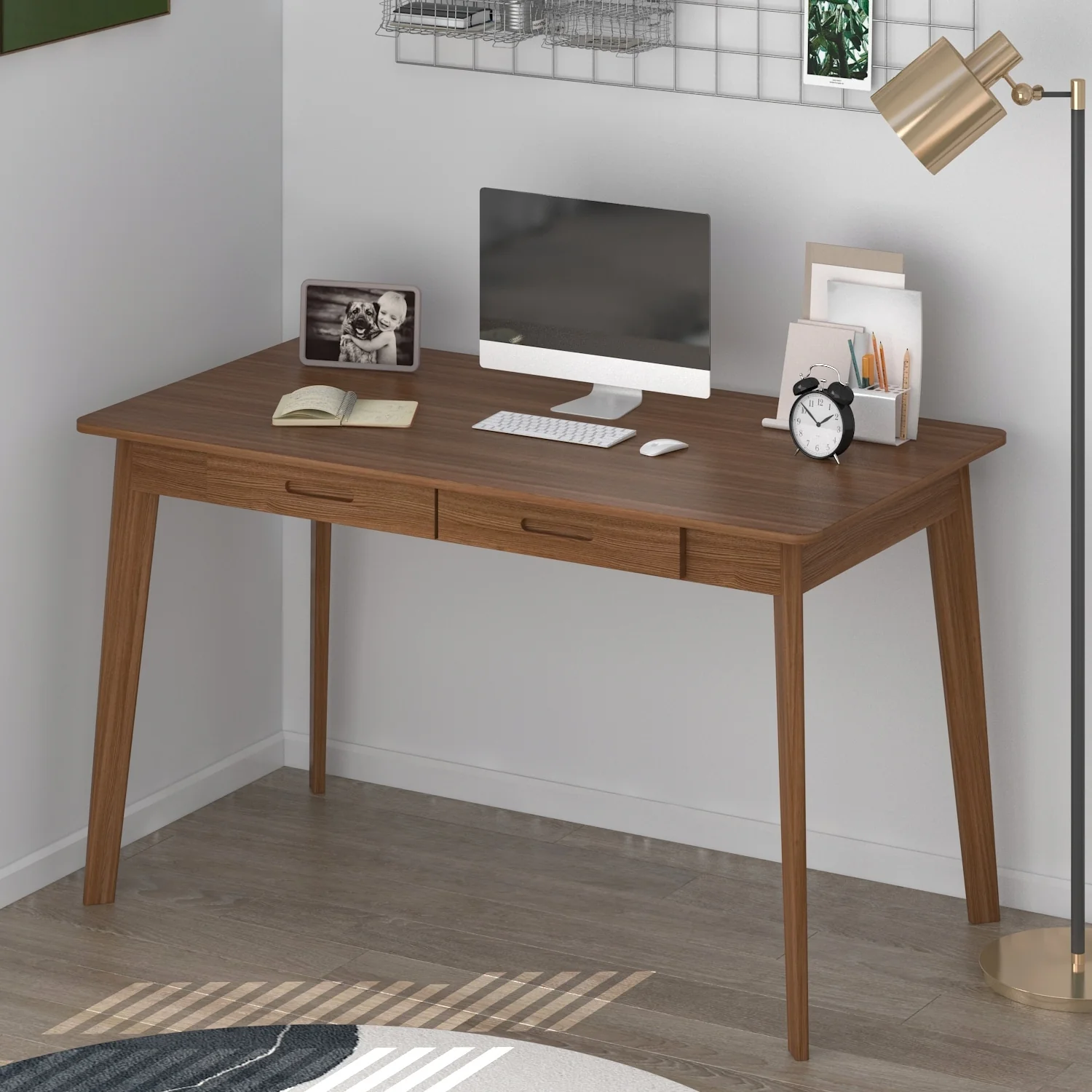 47.2W Wood Desk Writing Desk Computer Desk
