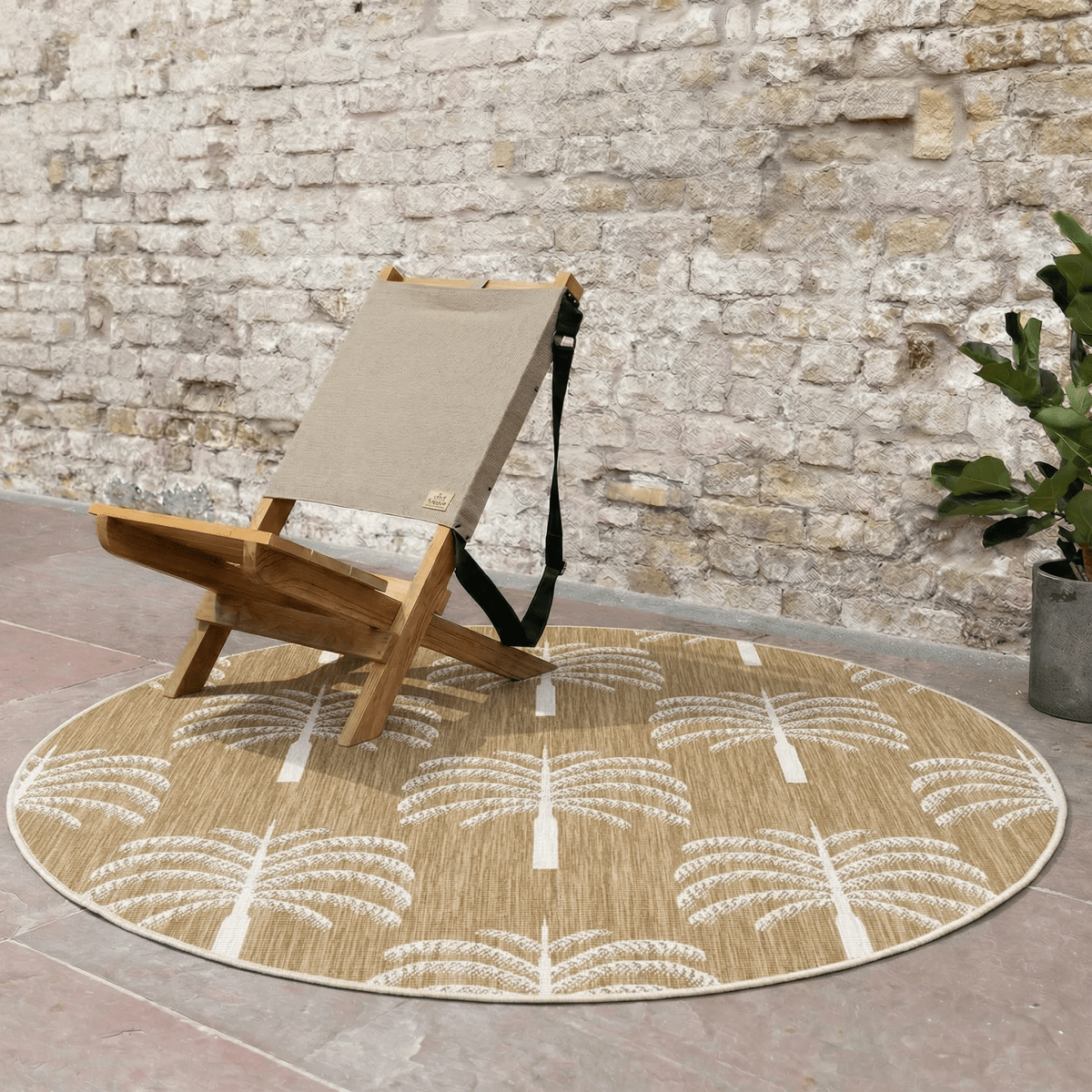Rond buitenkleed Oase jute - Interieur05 - 200 x 200 cm