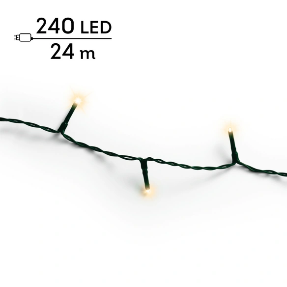 Lichterkette, »Basis«, 2390 cm, 240 Stück, grün, goldfarben