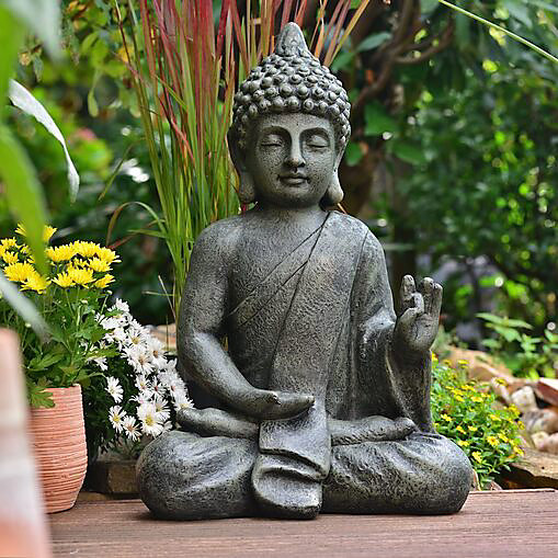 Bouddha Statuette Chinois 52cm décoration pour intérieur extérieur Jardin Zen