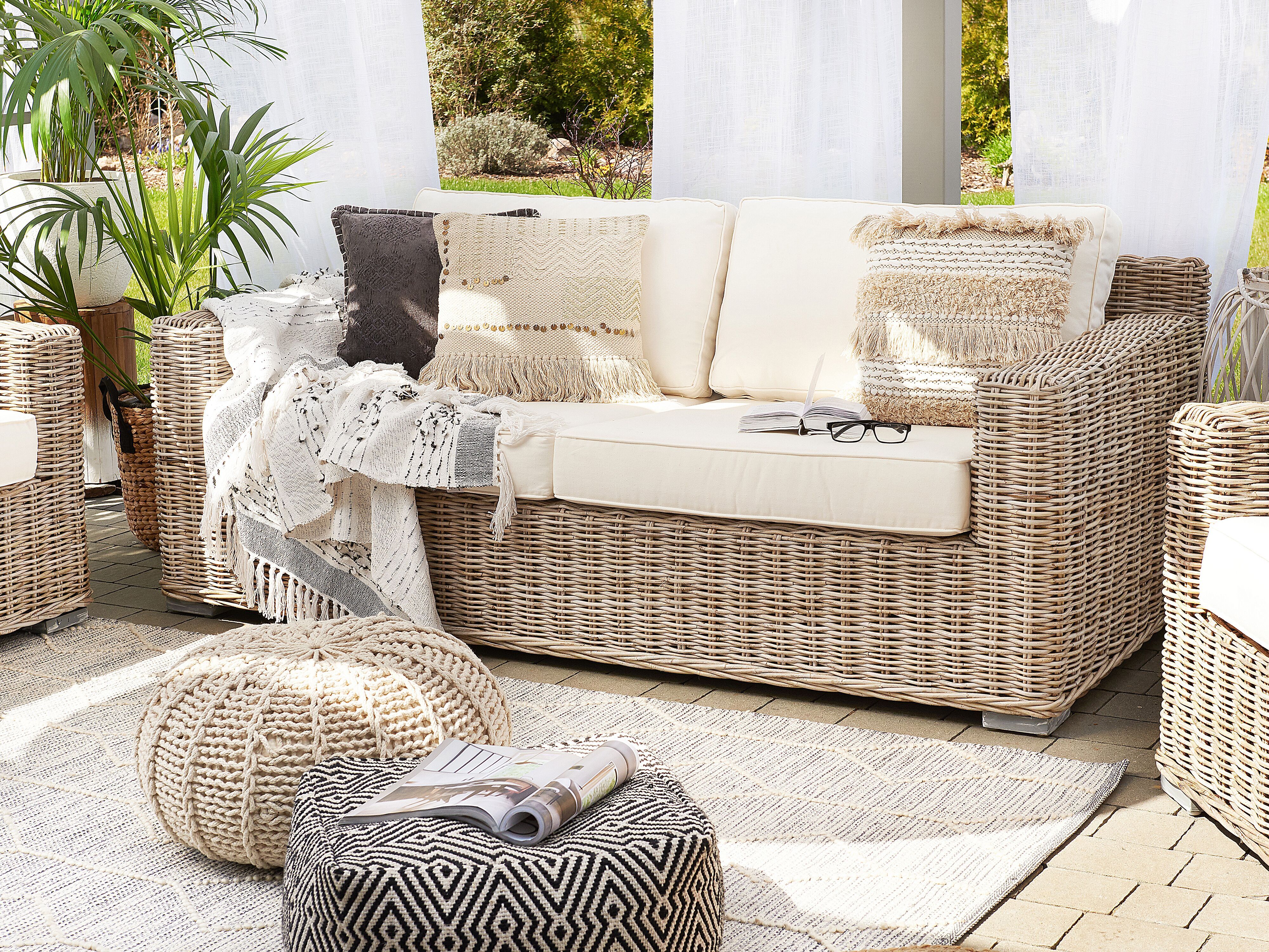 Outdoor Cushion Cover Set ARDEA White