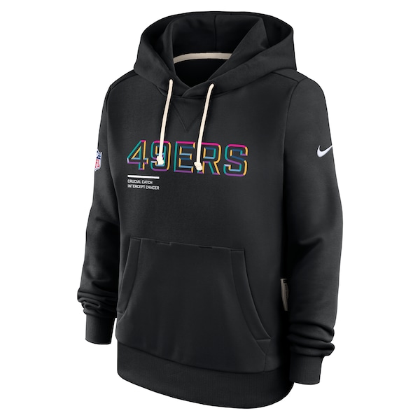 San Francisco 49ers Nike Women's 2025 NFL Crucial Catch Sideline Standard Issue Dri-FIT Hoodie - Black