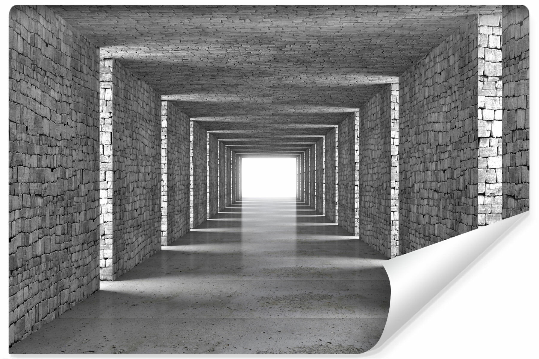 Fototapeta Do Biura Kamienny Tunel Efekt 3D 90x60cm