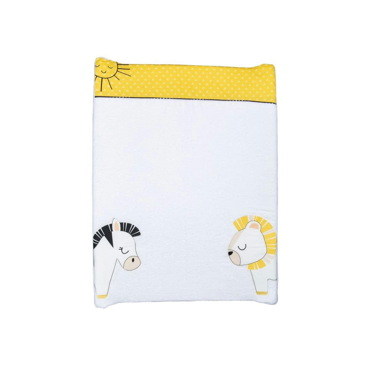 PLUCHE ET POMPON - Matelas à langer en coton blanc