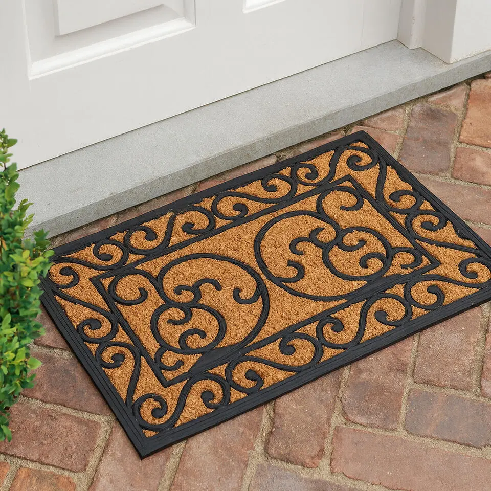 Deurmat - klassiek - 60 x 40 cm - rubber/kokos - schoonloopmat