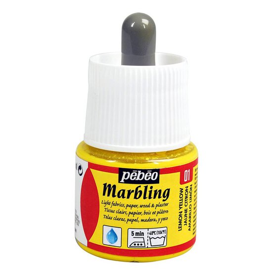 Pebeo Lemon Yellow Marbling Ink 45ml